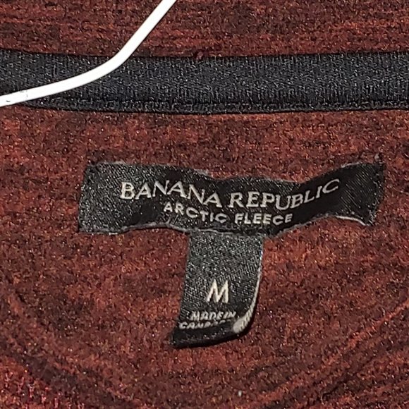 Banana Republic Artic "Winter Warm & Light" Fleece - Maroon/Rust Speckled/Medium - Picture 4 of 4